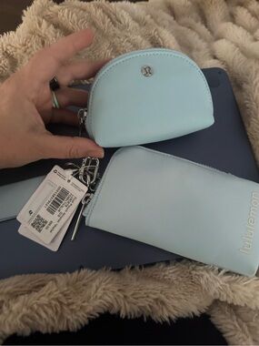 lululemon athletica Pastel Blue Key Pouch and Zip Case Duo
